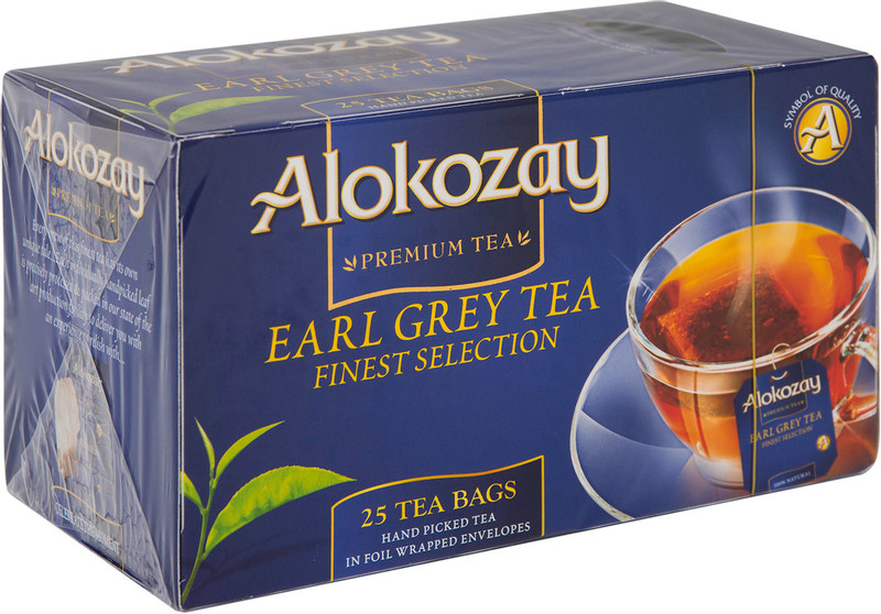 Чай Alokozay Эрл Грей чёрный с бергамотом в пакетиках, 25х2г