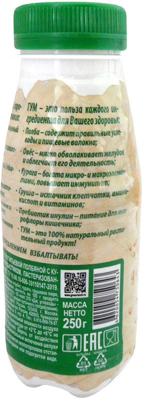 Продукт питьевой Тум Полбяной курага-груша, 250мл — фото 3