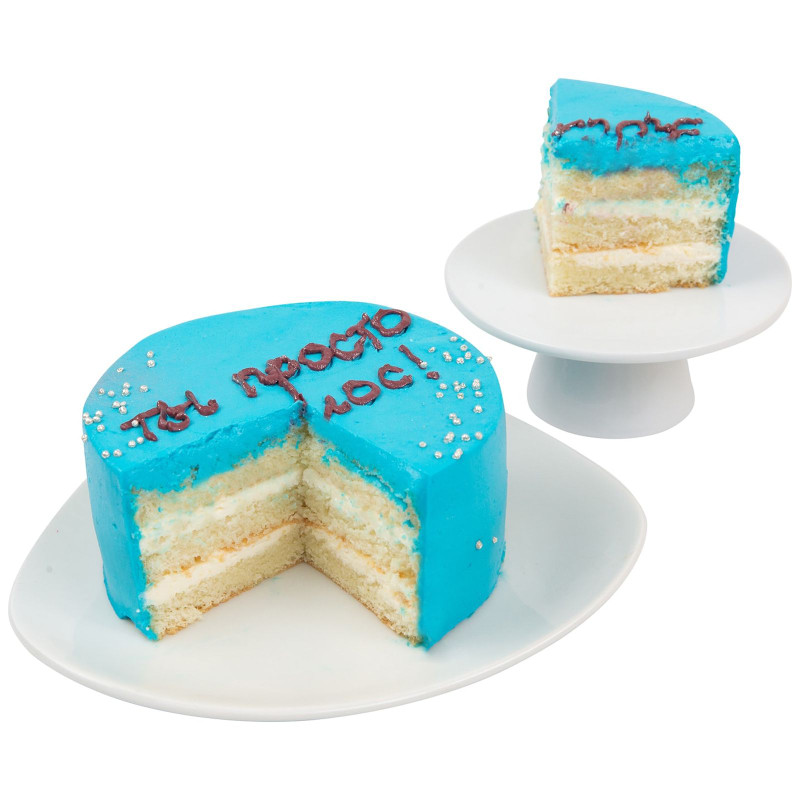 Бенто-торт Ты Просто Космос! синий бисквитный, 400г — фото 1