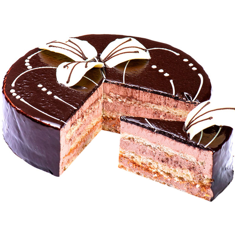 Торт бисквитный Журавли Натали со вкусом шоколада, 850г — фото 1