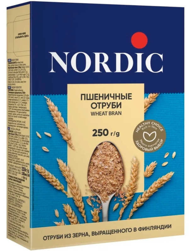 Отруби Nordic пшеничные, 250г — фото 1