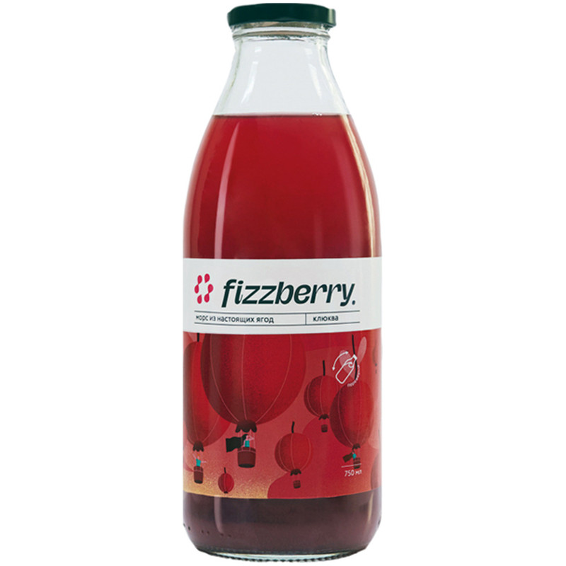 Морс Fizzberry клюквенный горячего розлива, 750мл