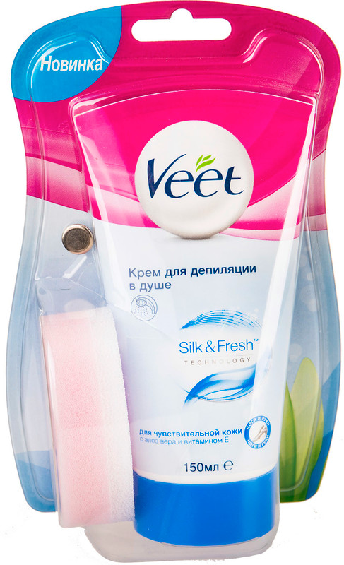 Крем для депиляции Veet в душе для чувствительной кожи, 150мл - купить с доставкой в Самаре в Перекрёстке