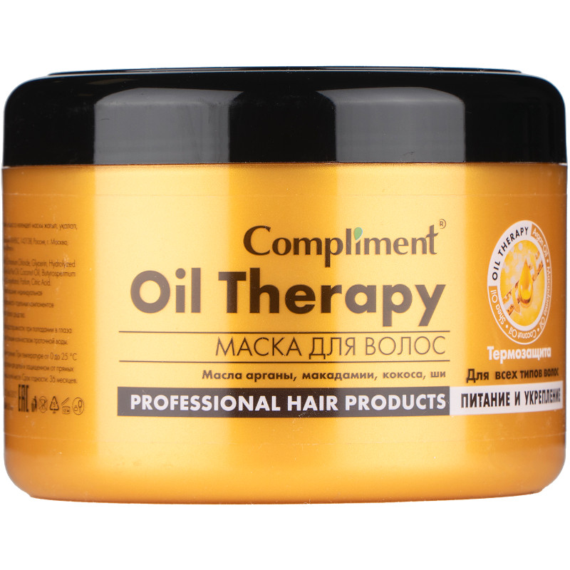 Маска для волос Compliment Oil therapy питание и укрепление, 500мл — фото 1