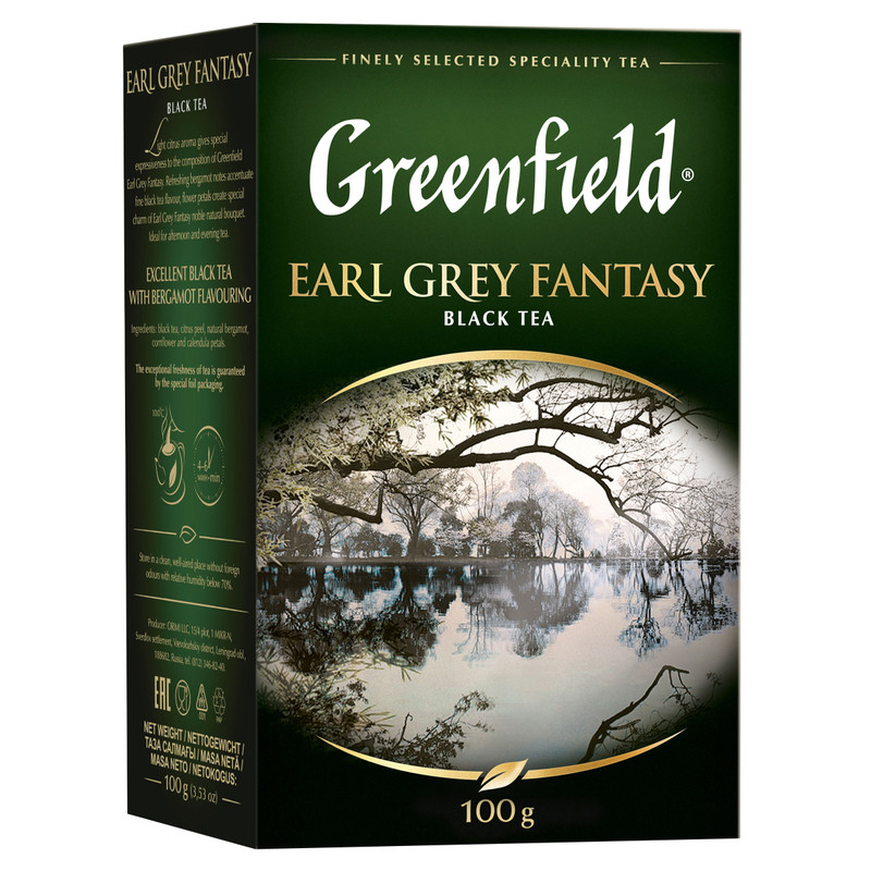 Чай Greenfield Earl Grey Fantasy чёрный крупнолистовой, 100г — фото 2