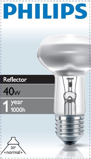 Лампа накаливания Philips Reflector NR63 E27 40W
