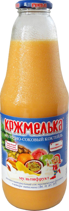 Коктейль молочно-соковый Кржмелька мультифрукт 0.01%, 1.03л — фото 2