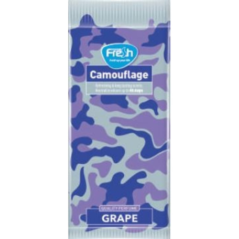 Ароматизатор автомобильный Fresh Way Camouflage Grape на бумажной основе