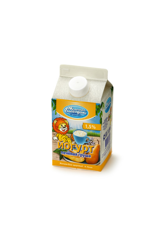 Йогурт Молочная Благодать Печёная груша 1.5%, 500мл