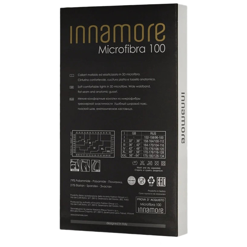 Колготки Incanto Innamore Microfibra 100 den Nero р.4 — фото 2