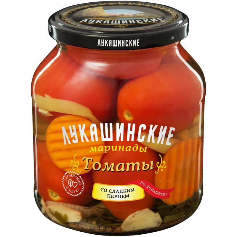 Томаты маринованные Лукашинские по-домашнему со сладким перцем, 670г — фото 2