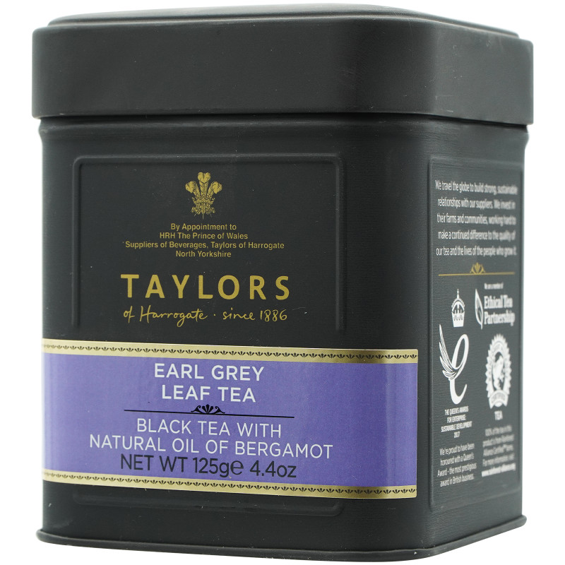 Чай Taylors of Harrogate чёрный с бергамотом листовой, 125г — фото 1