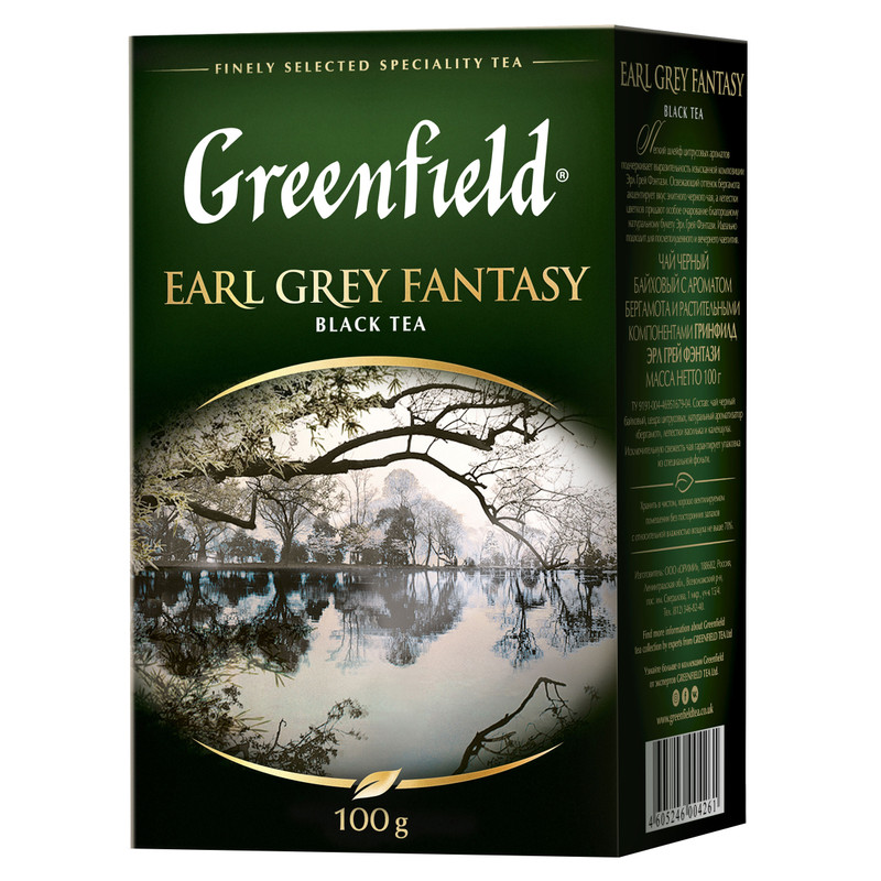 Чай Greenfield Earl Grey Fantasy чёрный крупнолистовой, 100г — фото 1