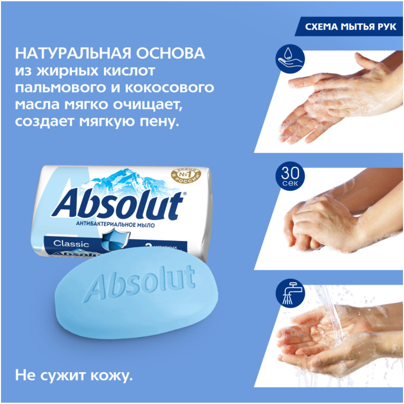 Мыло Absolut антибактериальное, 90г — фото 5