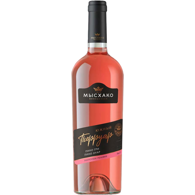 Вино Мысхако Южный Терруар розовое полусухое, 750мл