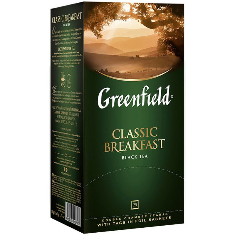 Чай Greenfield Classic Breakfast чёрный в пакетиках, 25х2г — фото 2