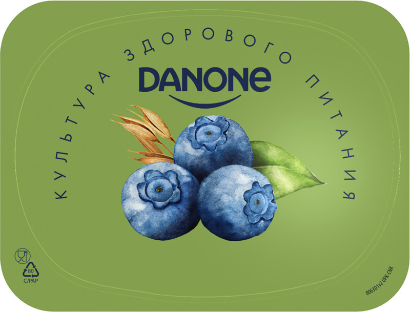 Продукт творожный Danone черника-овёс 3.6%, 170г — фото 7