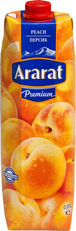 Нектар Ararat Premium персиковый с мякотью, 970мл — фото 3