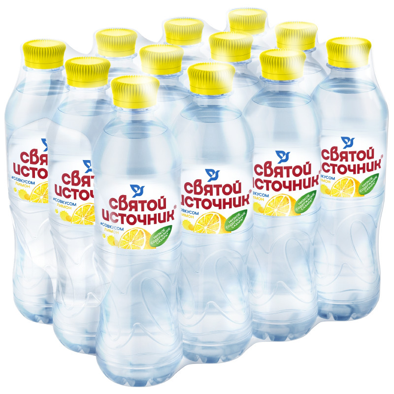 Напиток Святой источник Природная вода + лимон негазированный, 500мл — фото 1