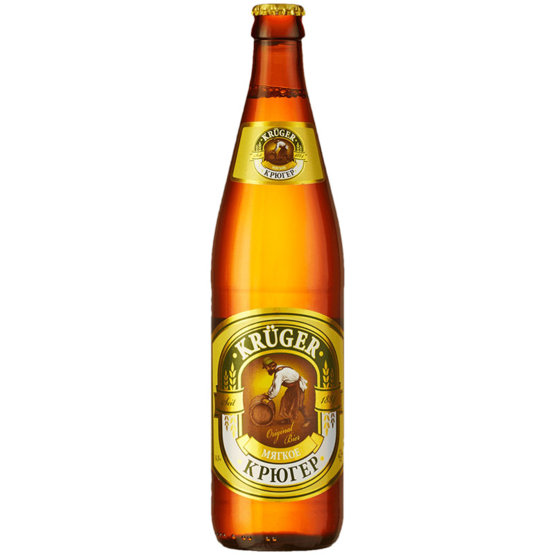 Пиво Kruger Мягкое светлое фильтрованное 4.5%, 500мл
