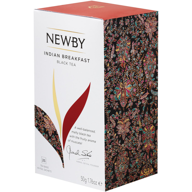 Чай Newby Индийский Завтрак пакетированный, 25х50г — фото 1