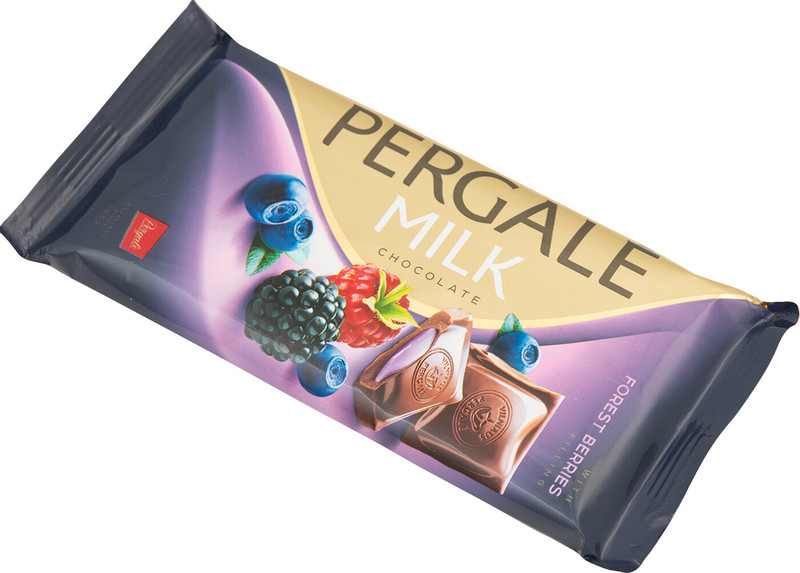 Шоколад молочный Pergale с лесными ягодами, 100г — фото 2