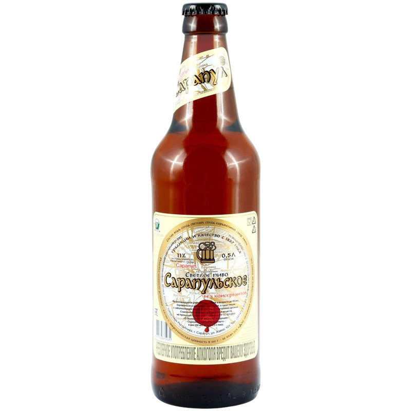 Пиво Сарапул Сарапульское светлое 4%, 1.5л