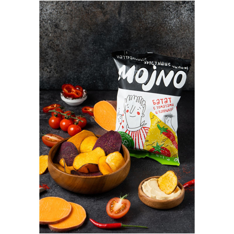 Чипсы Mojno из батата с томатом и паприкой, 75г — фото 2