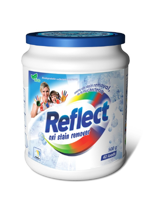 Пятновыводитель Reflect Oxi Stain Remover кислородный для белых и цветных тканей, 500г — фото 3