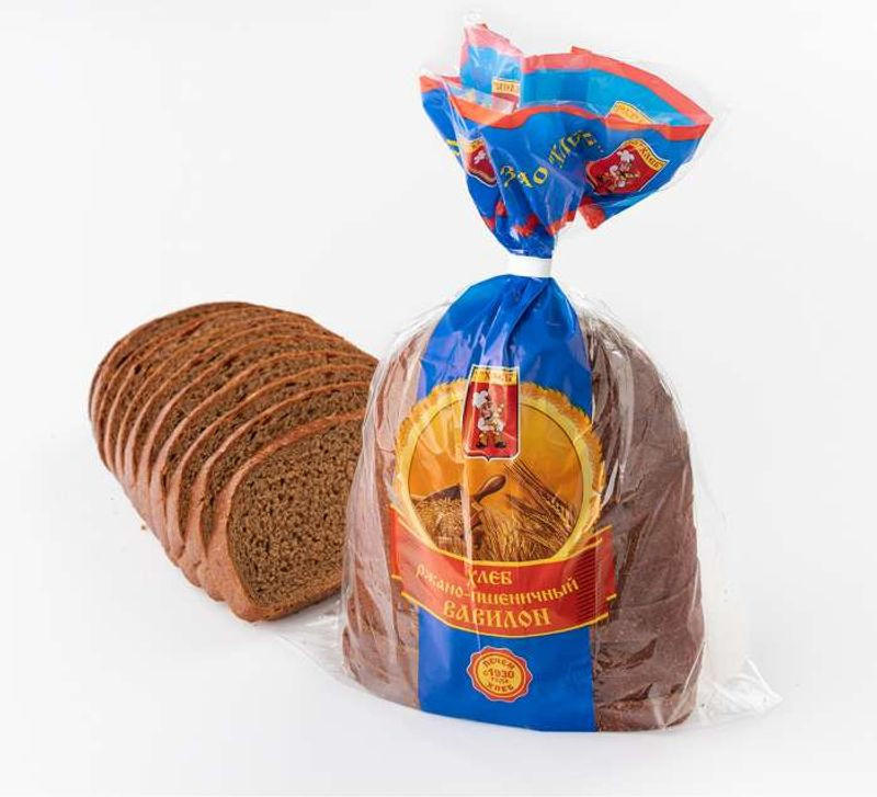 Хлеб ЗАО Хлеб Вавилон ржано-пшеничный половинка в нарезке, 350г — фото 1