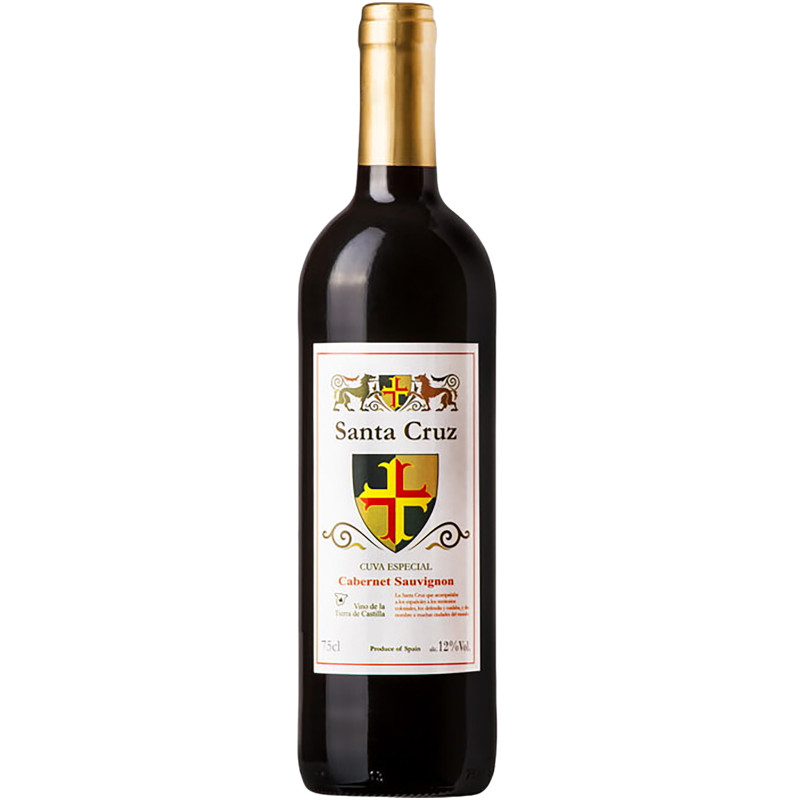 Вино Santa Cruz Каберне Совиньон красное сухое 12%, 750мл