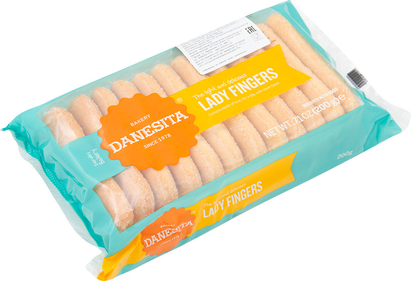 Печенье Danesita Дамские пальчики слоёное, 200г — фото 1