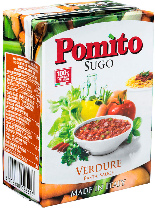 Соус Pomito Sugo Verdure для пасты с овощами, 370мл