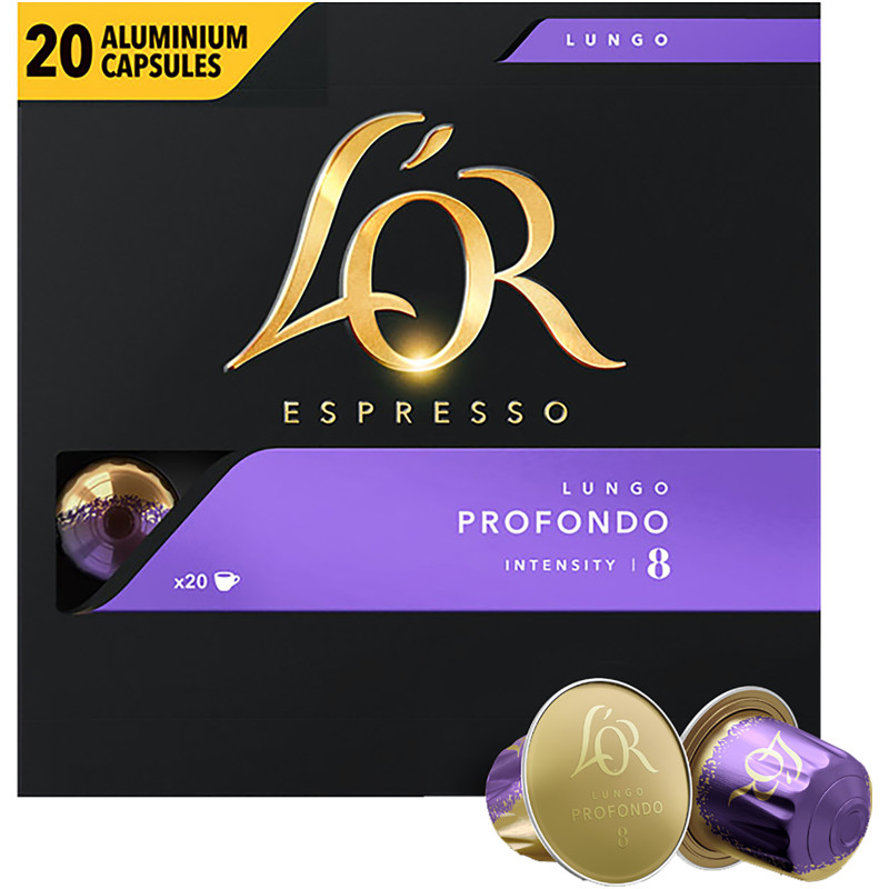 Кофе в капсулах L’or Espresso Lungo Profondo натуральный жареный молотый, 20х104г — фото 1