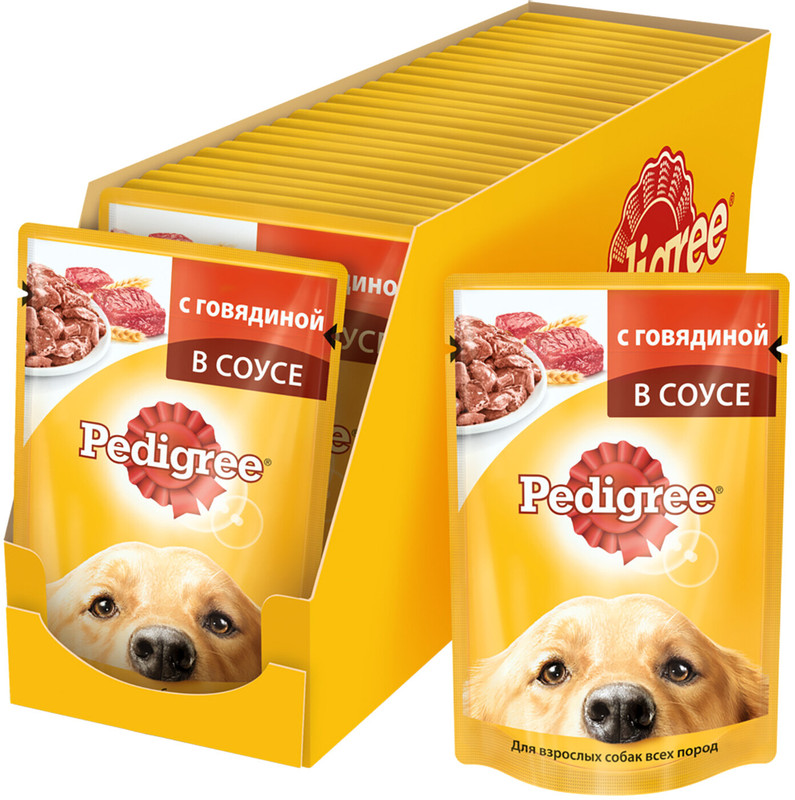 Корм Pedigree говядина в соусе для собак, 100г — фото 2