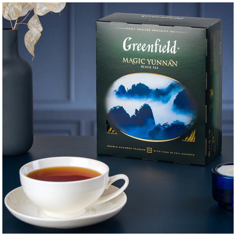Чай Greenfield Magic Yunnan чёрный в пакетиках, 100x2г — фото 4