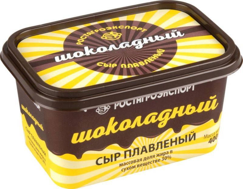 Сыр плавленый Ростагроэкспорт Шоколадный 30%, 400г — фото 1