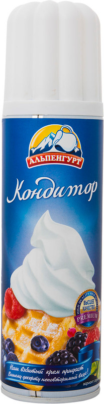 Сливки взбитые Alpengurt Кондитор с ароматом ванили 26%, 250мл