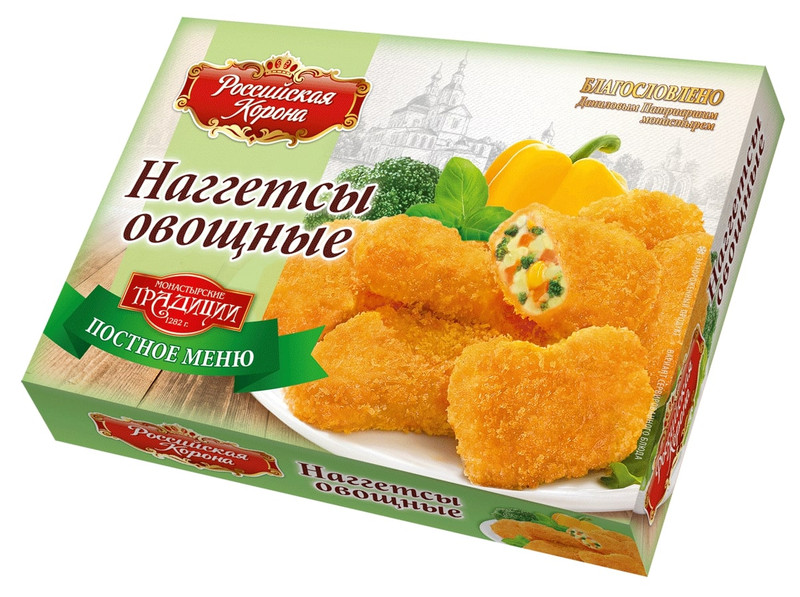 Наггетсы Российская Корона овощные замороженные, 260г