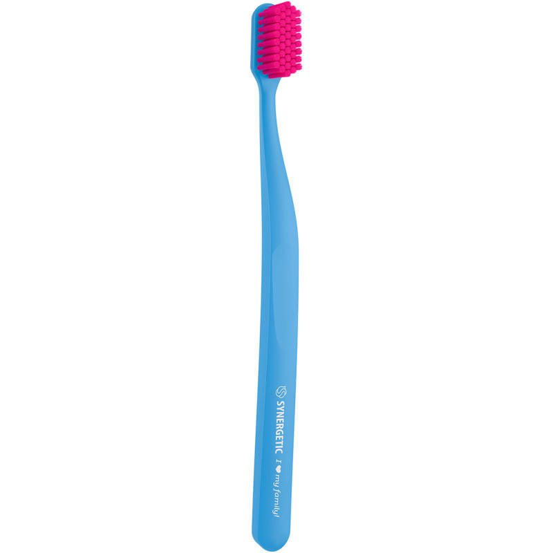 Зубная щётка Synergetic JBrush средней жёсткости для взрослых голубая — фото 1