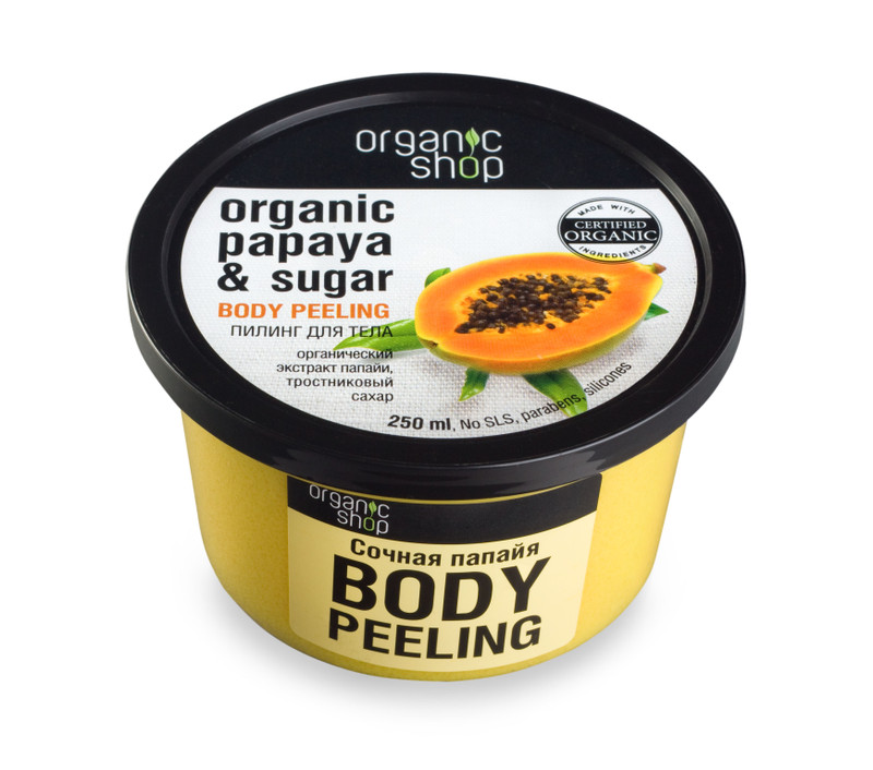 Пилинг для тела Organic Shop Сочная папайя, 250мл — фото 1