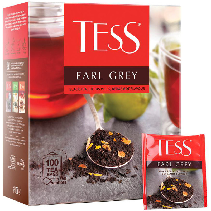 Чай Tess чёрный байховый в пакетиках, 100х1.6г — фото 3
