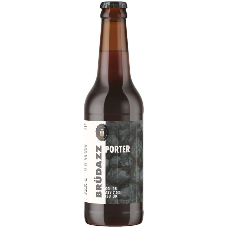 Пиво Брюдазз Портер тёмное нефильтрованное 7.5%, 500мл