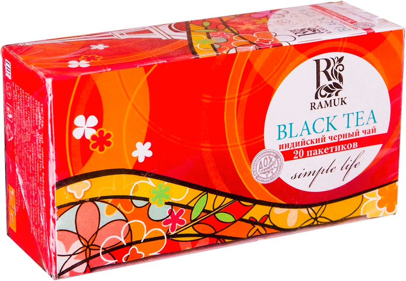 Чай Ramuk чёрный индийский в пакетиках, 20х1.5г