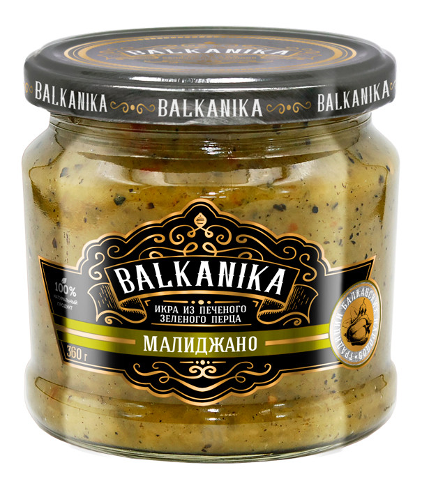 Икра Balkanika Малиджано из зелёного печёного перца, 360г