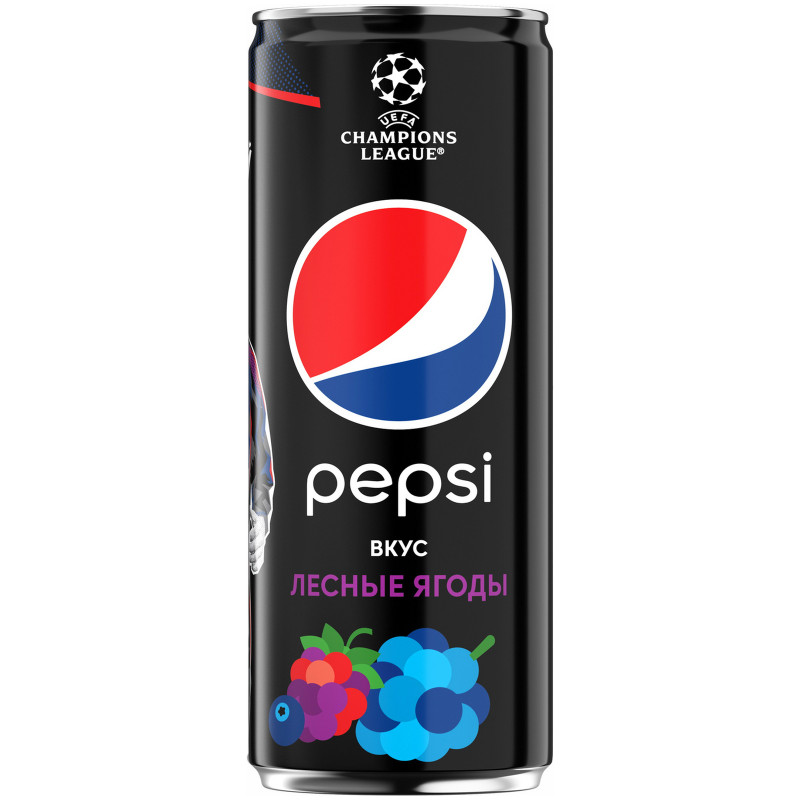 Напиток газированный Pepsi Black Лесные ягоды, 330мл — фото 1