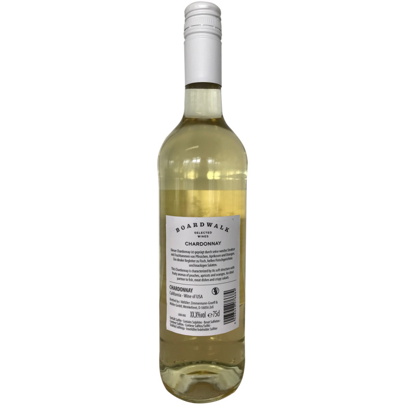 Вино Boardwalk California Chardonnay белое полусухое 12%, 750мл — фото 1