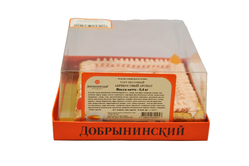 Торт Добрынинский Абрикосовый аромат песочный, 400г — фото 2