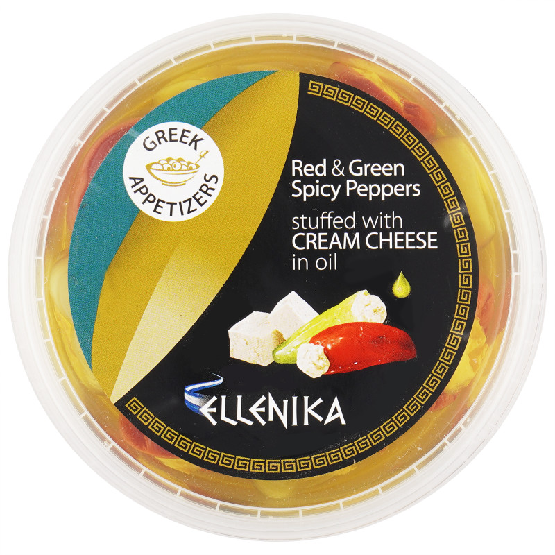 Перчики острые Ellenika фаршированные сливочным сыром, 250г — фото 3