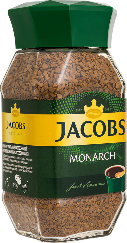 Кофе Jacobs Monarch натуральный растворимый сублимированный, 95г — фото 4